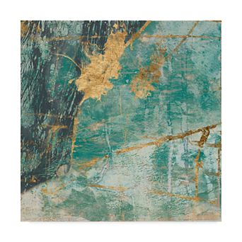 Trademark Fine Teal Lace I Wall Art