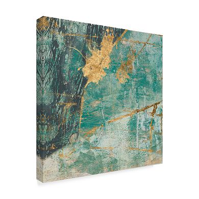 Trademark Fine Teal Lace I Wall Art