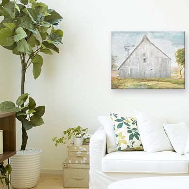 Fine Art Canvas Big Gray Barn by Artist Willowbrook Fine Art