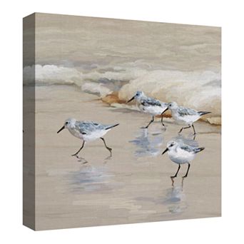 Fine Art Canvas Sandpiper Beach I Amber by Studio Arts Wall Art