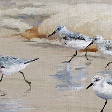 Fine Art Canvas Sandpiper Beach I Amber by Studio Arts Wall Art