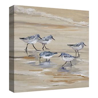 Masterpiece Sandpiper Beach II Amber by Studio Arts Wall Art