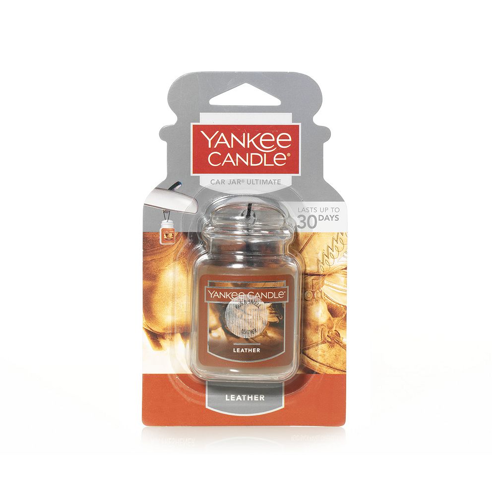 Yankee Candle Ultimate Car Jar Leather Air Freshener