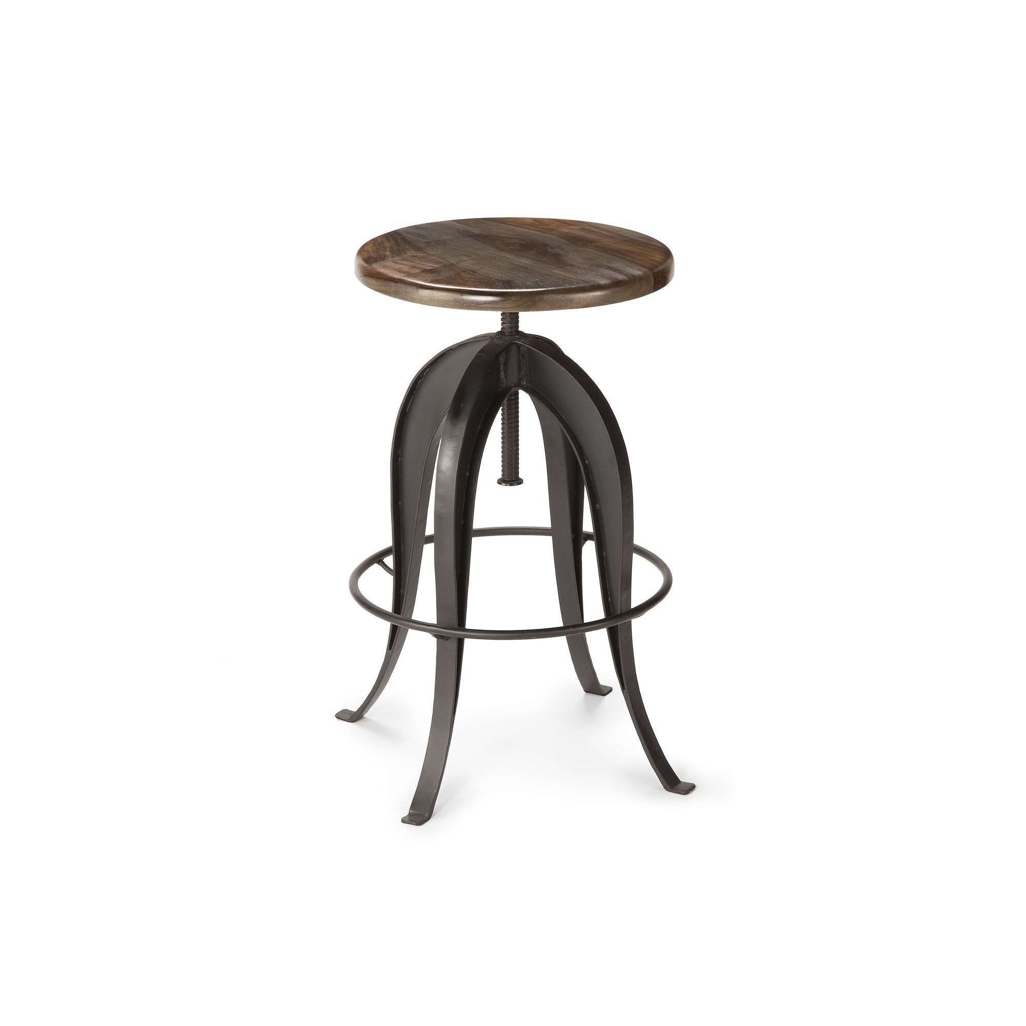 Steve Silver Co. Sparrow Round Bar Stool, Brown