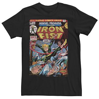 Men's Marvel Iron Fist Comic Cover Graphic Tee