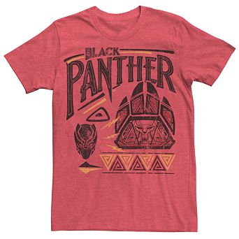 Men's Marvel Avengers Black Panther Red Paw Graphic Tee