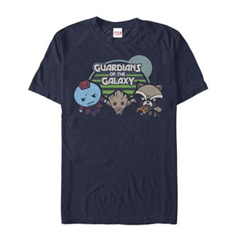 Men's Marvel Kawaii Art Collection Guardians of the Galaxy Graphic Tee
