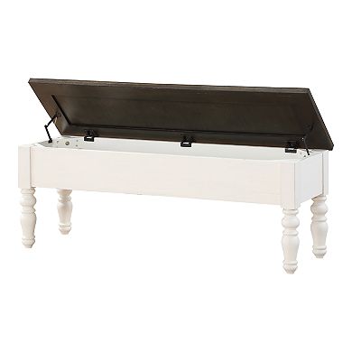 Joanna Two-Tone Storage Bench