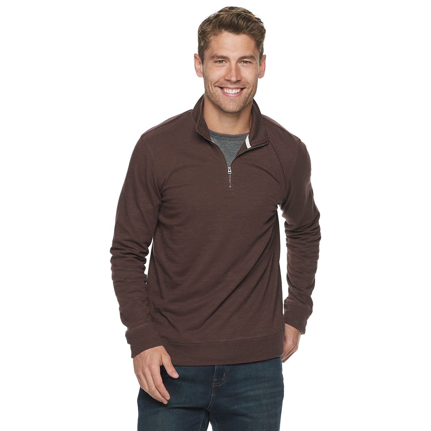 kohls quarter zip mens