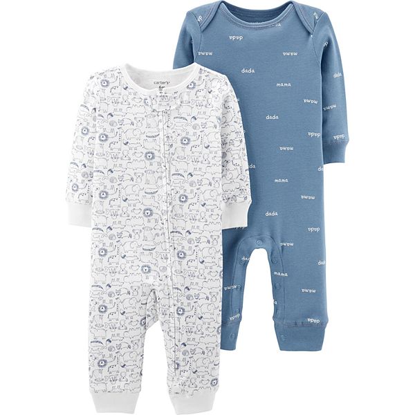 Baby Boy Carter's 2 Pack Animal Jumpsuits