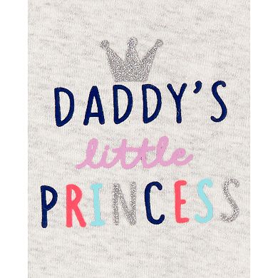 Baby Girl Carter's 3 Piece "Daddy's Little Princess" Tee, Bodysuit & Pants Set