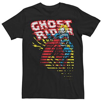 Men's Marvel Comics Retro Ghost Rider Broken Up Tee