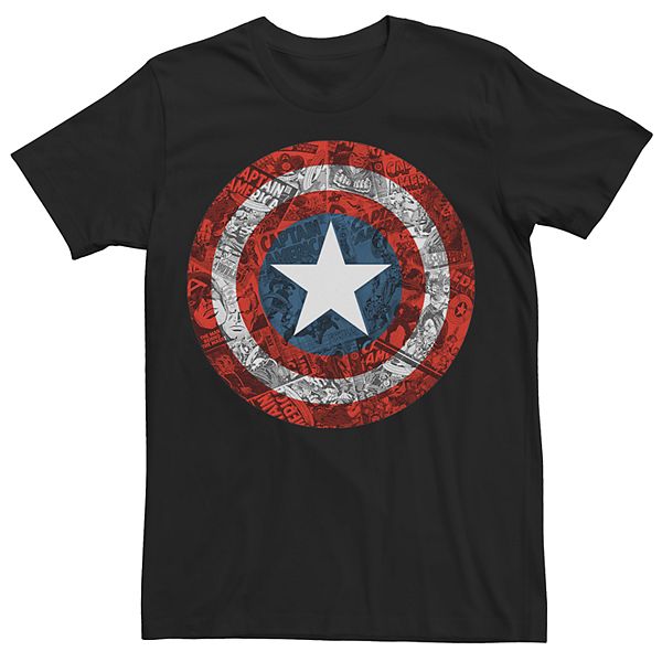 Men's Marvel Comics Retro Captain America ComicBook Shield Tee