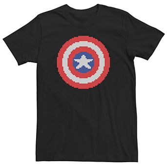 Men's Marvel Universe Captain America Pixel Shield Tee