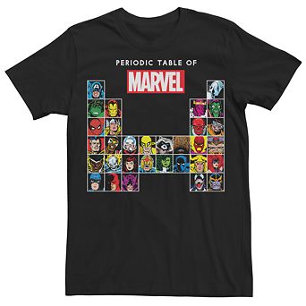 Men's Marvel Periodic Table Graphic Tee