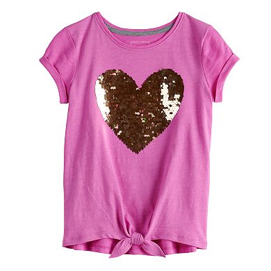 Girls 4-12 Sonoma Goods For Life® Embellished Knot-Front Tee