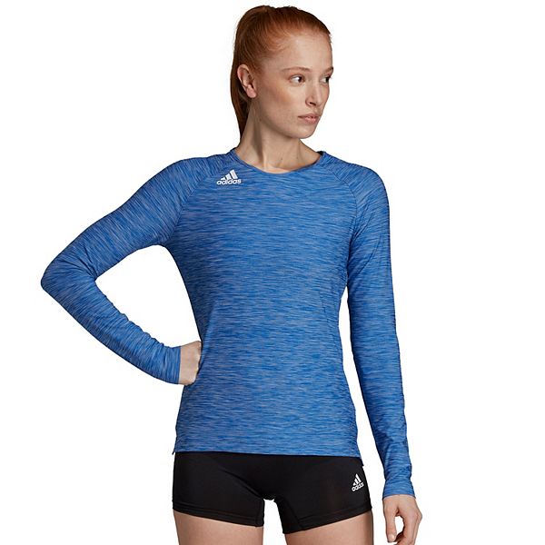 Women's adidas Hilo Long Sleeve Volleyball Jersey Royal Blue (LARGE