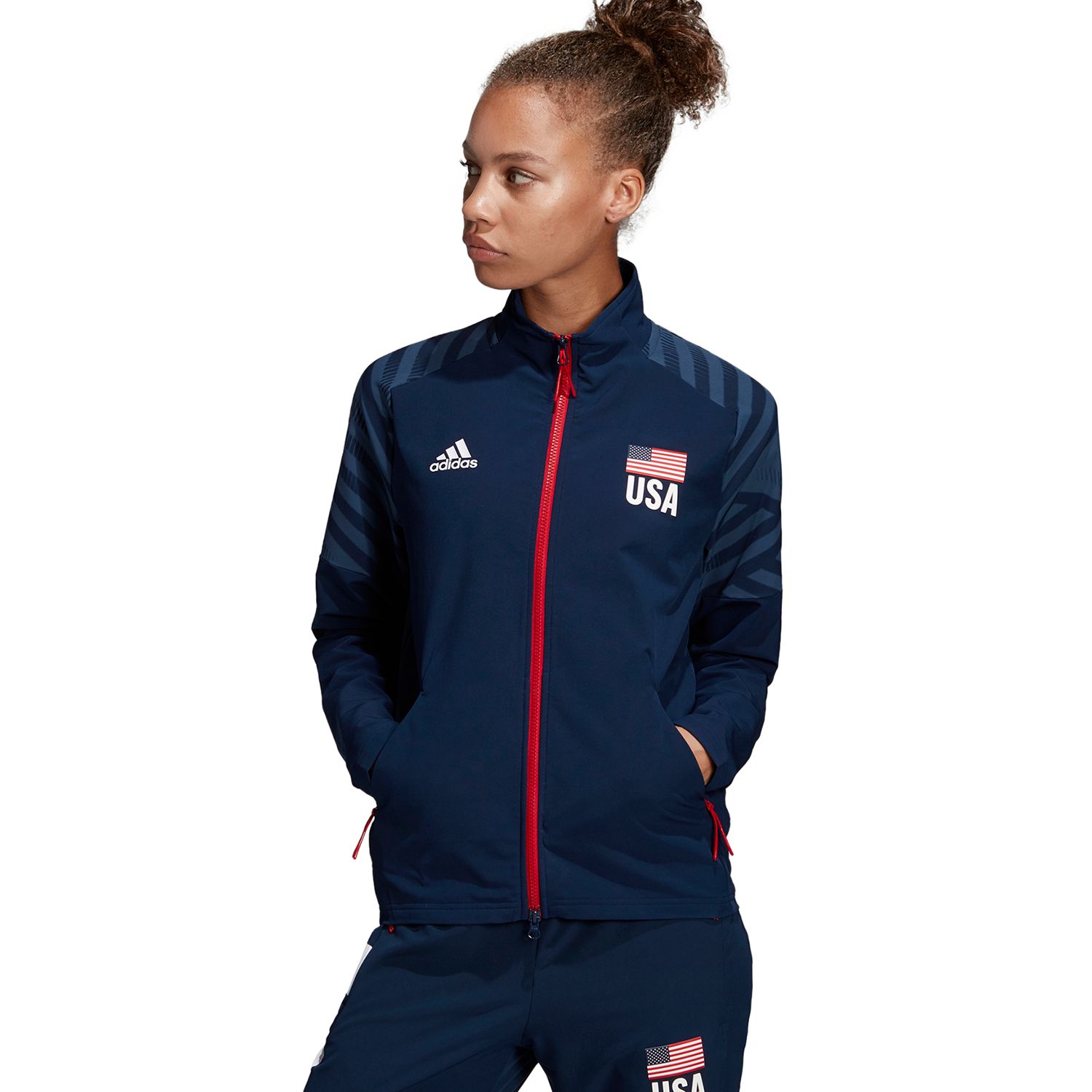 adidas warm up jacket women's