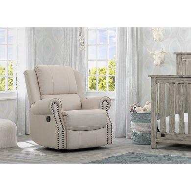 Delta Children Dylan Nursery Recliner Glider Swivel Chair