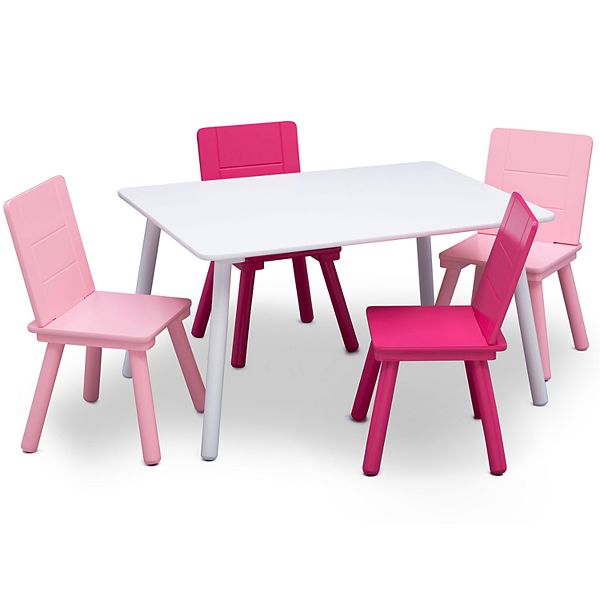 Delta Children Kids Table And 4 Chair Set, Youth Table And Chairs Set