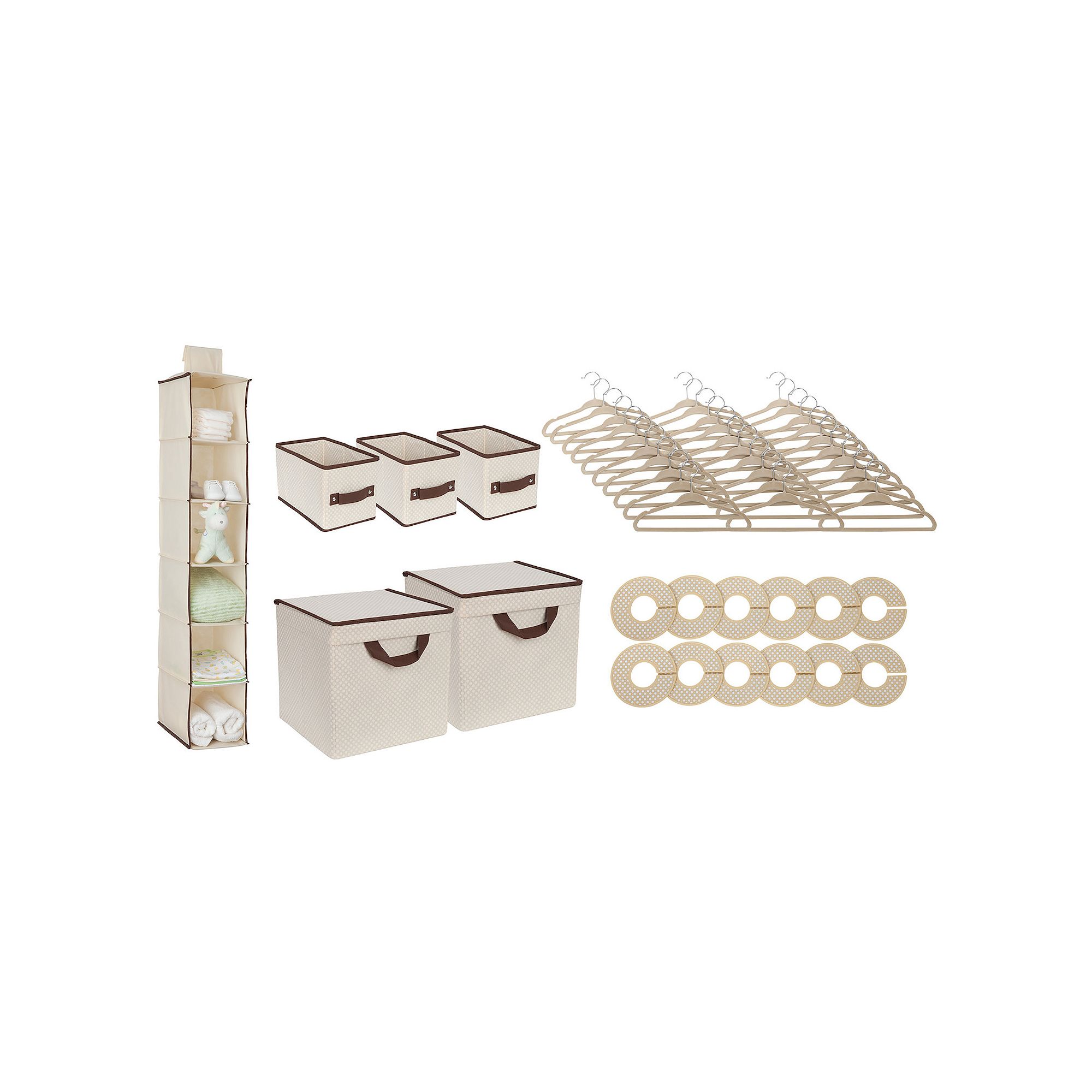 Delta Children 48-Piece Nursery Storage Set, Beige
