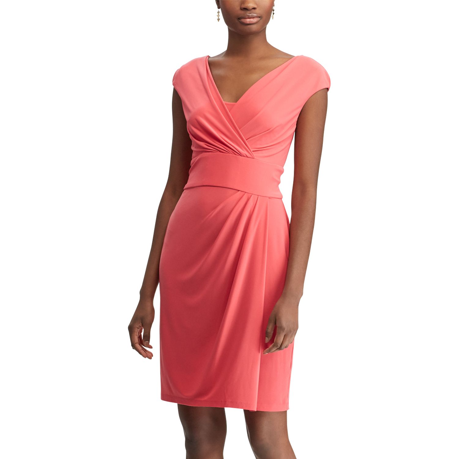 chaps surplice midi dress