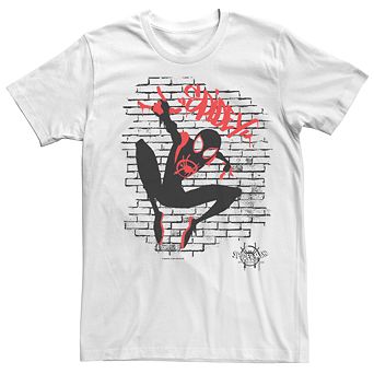 Men's Marvel Spider-Verse Ultimate Spider-Man Morales Tag Spidey Graphic Tee