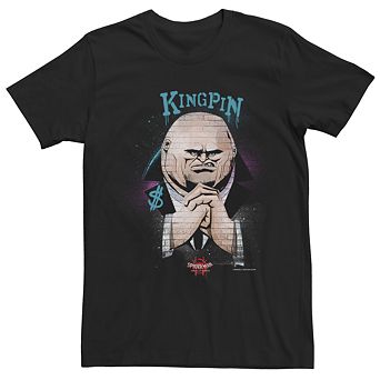 Men's Marvel Spider-Verse Kingpin Brick Wall Graphic Tee