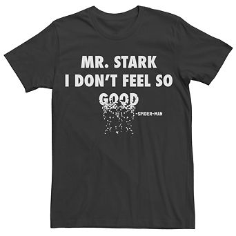 Men's Marvel Avengers Infinity War Spider-Man I Don't Feel Good Graphic Tee