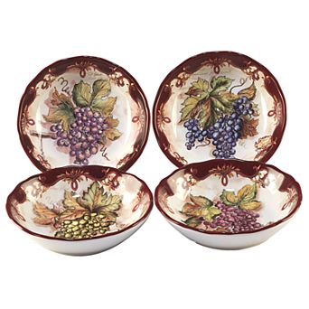 Certified International Vintners Journal 4 pc Soup/Pasta Bowl Set
