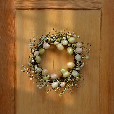 National Tree Company Iridescent Artificial Easter Egg Wreath