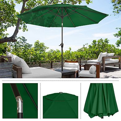 Pure Garden Green Auto Tilt Patio Umbrella