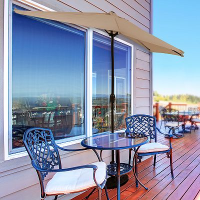 kohl's patio table umbrellas GRAND 11 ft 12 ft Cantilever Patio Umbrella with Base, Round Large Offset for Garden Deck Pool Enhance your outdoor space with this 7.5 Patio & Outdoor Patio Umbrellas