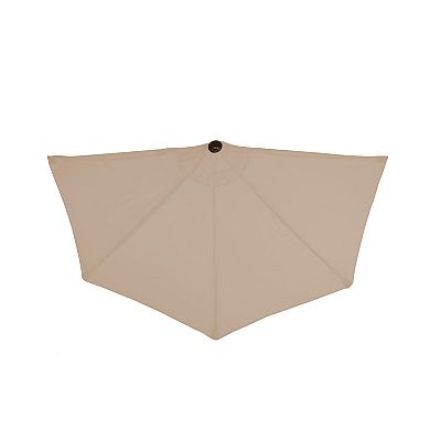 Pure Garden Tan Half Round Patio Umbrella