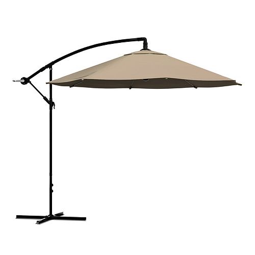 Pure Garden Tan Overhanging Patio Umbrella