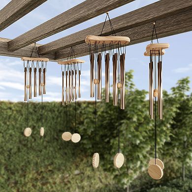 Pure Garden Bronze Finish Wind Chimes