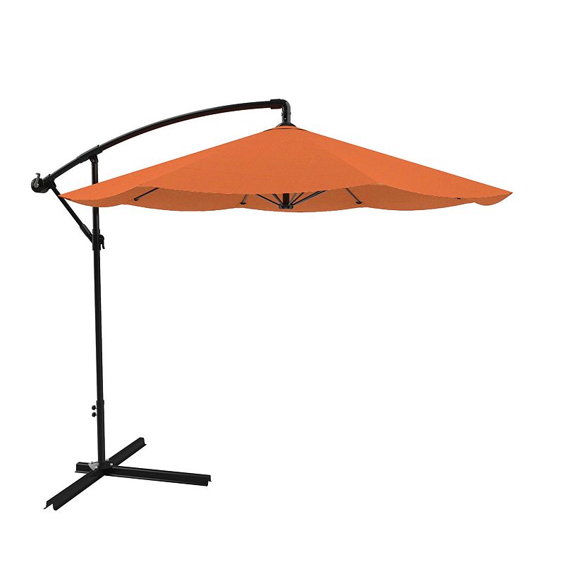 Pure Garden Orange Overhanging Patio Umbrella, Multicolor