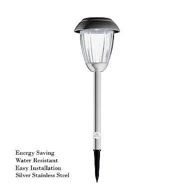 Pure Garden Silver Landscape Stake Light