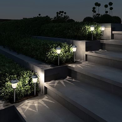 Pure Garden Silver Landscape Stake Light 8-Pack