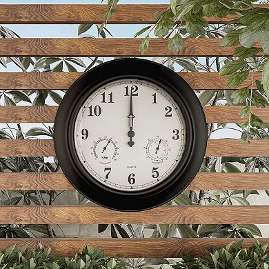 Pure Garden Temperature and Hygrometer Gauge Clock