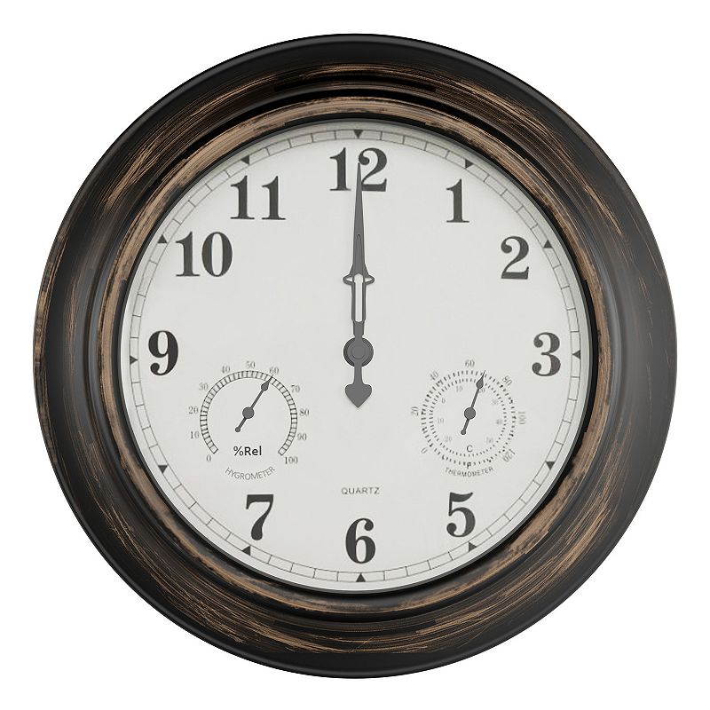 78111274 Pure Garden Bronze Distressed Clock, Multicolor sku 78111274