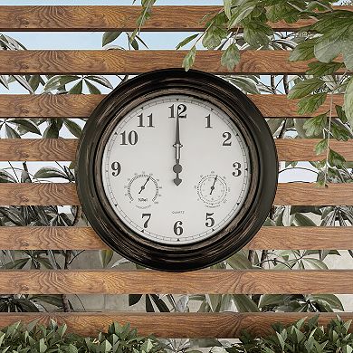 Pure Garden Bronze Distressed Clock