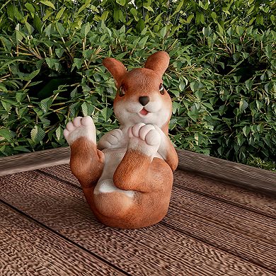 Pure Garden Bunny Rabbit Statue for Outdoor Lawn and Garden