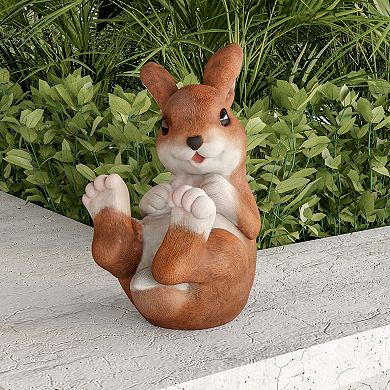 Pure Garden Bunny Rabbit Statue for Outdoor Lawn and Garden