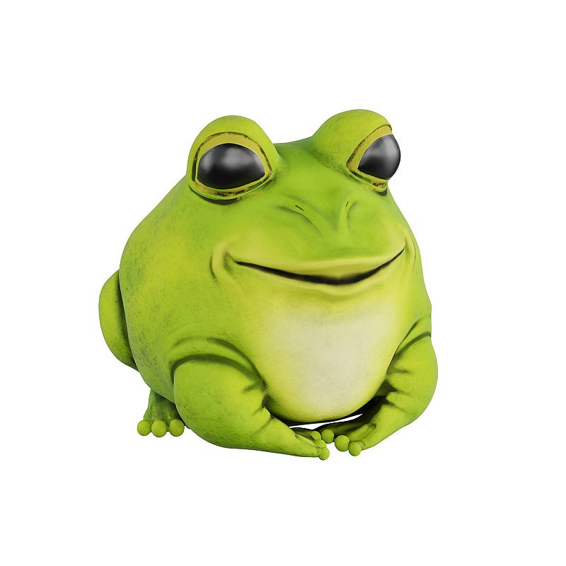 Pure Garden Frog Figurine, Multicolor
