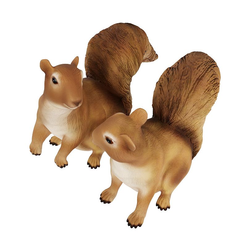 Pure Garden Squirrel Statues for Lawn and Garden (Set of 2), Multicolor
