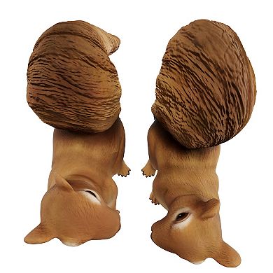 Pure Garden Squirrel Statues for Lawn and Garden (Set of 2)