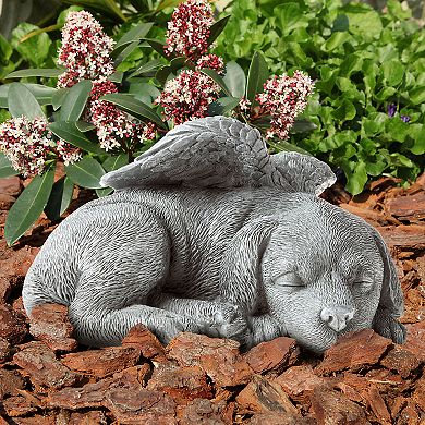 Pure Garden Dog Angel Remembrance Figurine