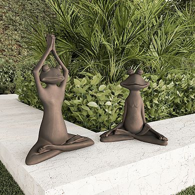 Pure Garden Meditating Yoga Frog Statue