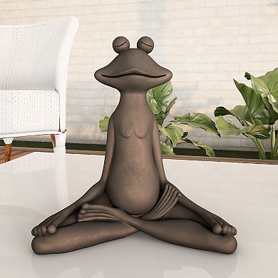 Pure Garden Meditating Yoga Frog Statue